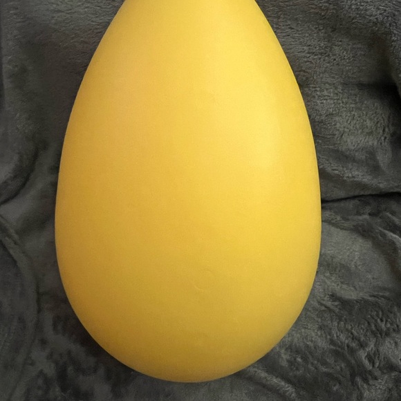 Vintage Plastic Blow Mold Easter Egg Yellow 13” Grand Venture 1998 Bunny Rabbit - Picture 6 of 11